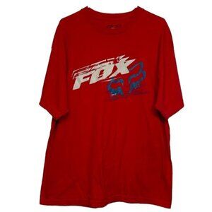 Men's Fox Racing Motocross Red Graphic Iconic Pullover Shirt Size XL EUC #6279